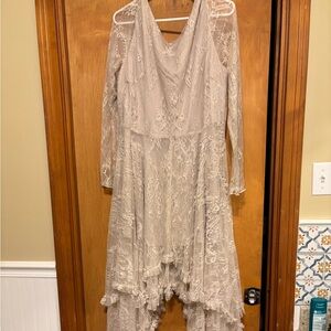 Joyfolie Lace Dress in Cream